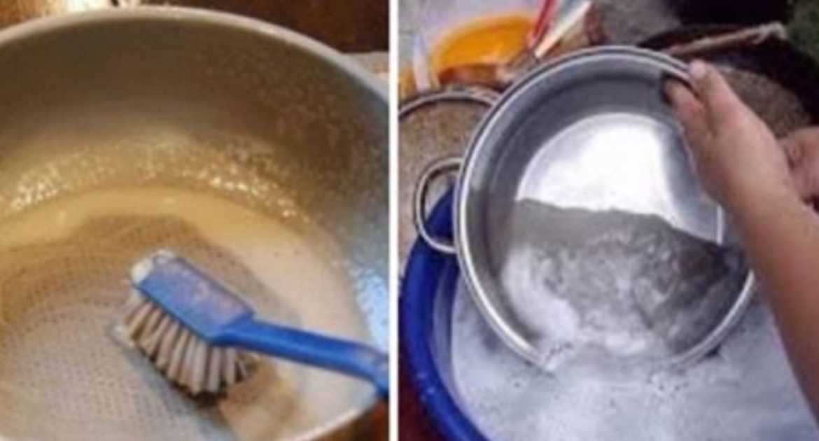 Как почистить посуду с помощью канцелярского клея?