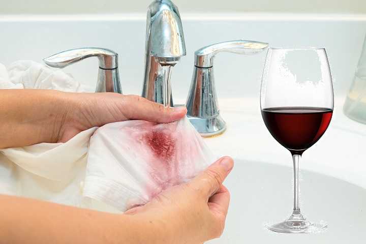 Как отстирать красное вино с белой футболки