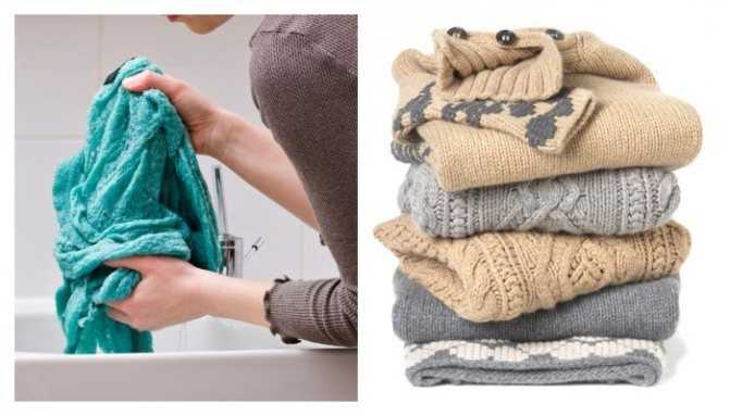 Как уменьшить свитер, который растянулся