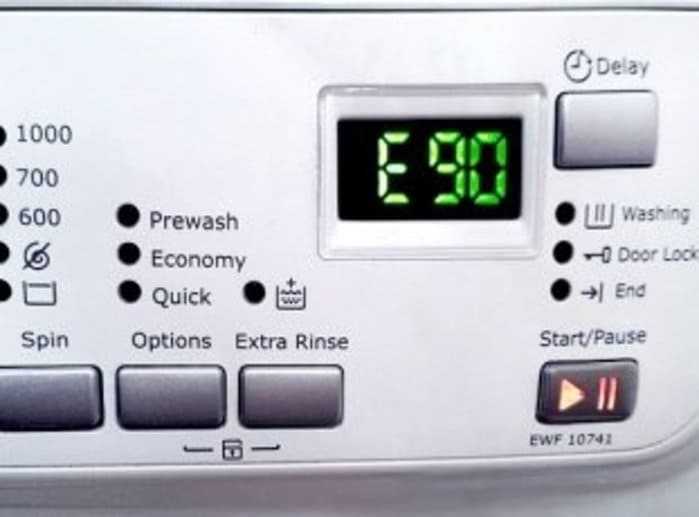 Коды ошибок стиральных машин electrolux: e40 и e90, e60 и ef0, e52 и e54, e57 и e41, e43 и e51. как их устранить?