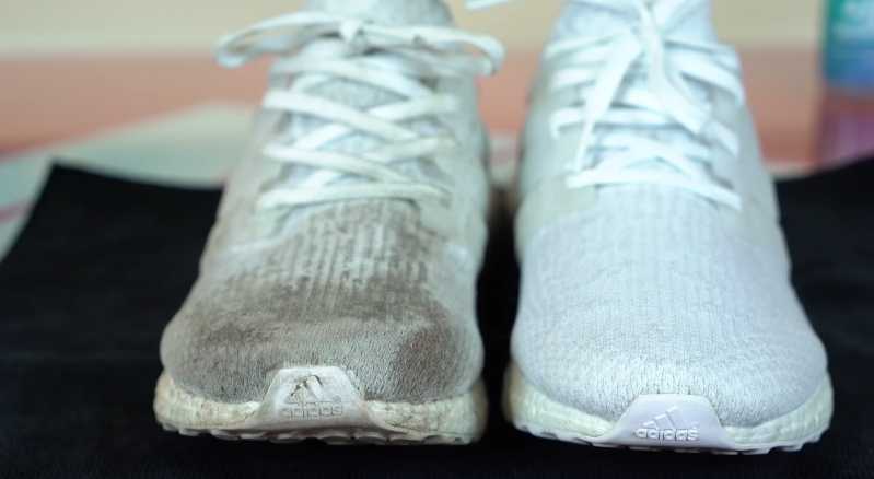 В этой статье расскажем, как и чем можно убрать желтизну с резиновой белой подошвы кроссовок и другой обуви, как оттереть желтые пятна при помощи народных средств и очистить поверхность специальными составами