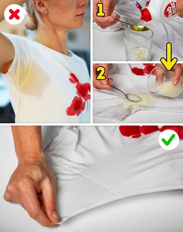 Как вывести пятна от пота на белой одежде за 5,5 минут