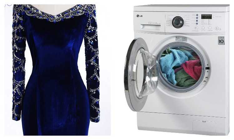 Как правильно стирать бархатное платье в стиральной машине и руками