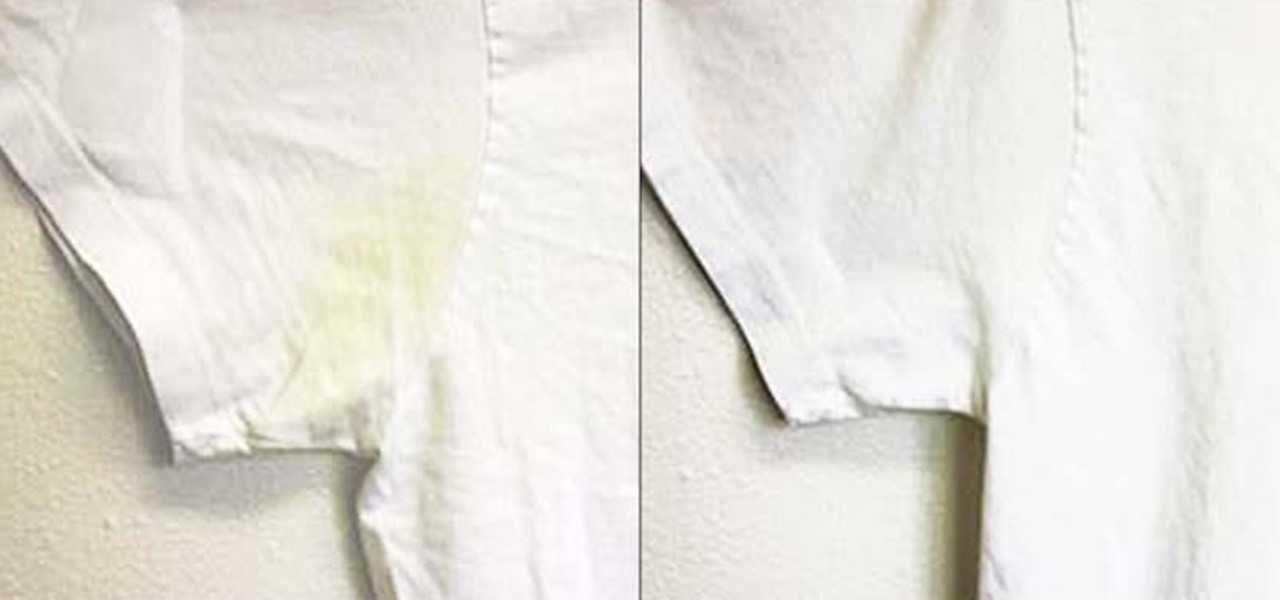Как отстирать желтые пятна подмышками на белой одежде