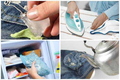 Как убрать жвачку с одежды