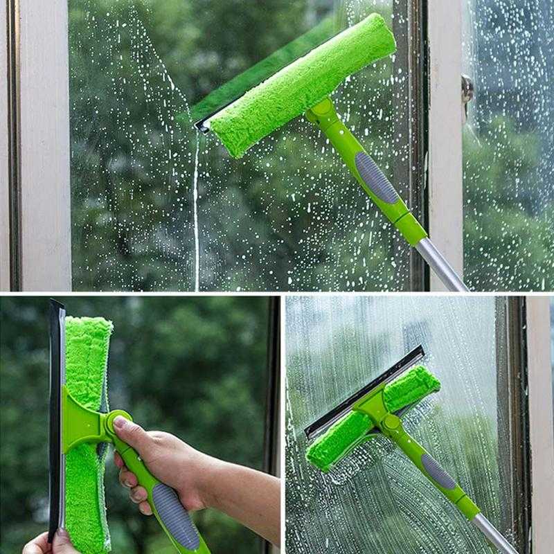 Щетка для мытья окон: вариант для мойки с двух сторон, двусторонняя продукция с телескопической ручкой для чистки, отзывы
