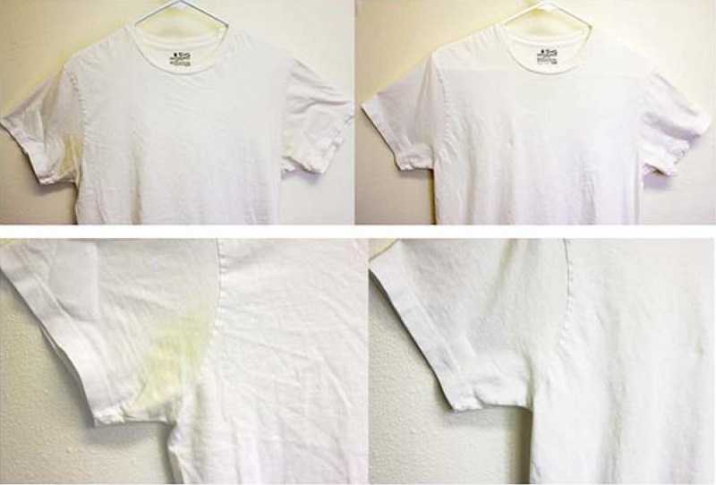 Как вывести пятна от пота подмышками: на белой одежде, рубашках, футболках