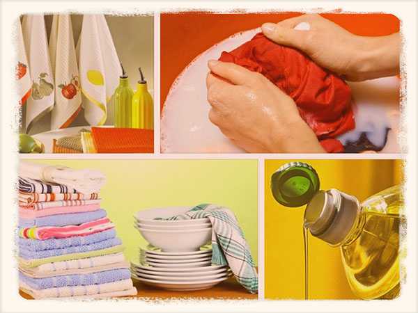 Как отстирать кухонное полотенце в домашних условиях (белые и цветные) от пятен, как быстро убрать запах: рецепты для стирки в стиральной машине и руками