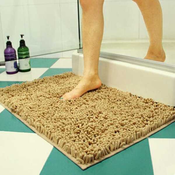 Как стирать ворсистый коврик для ванной
