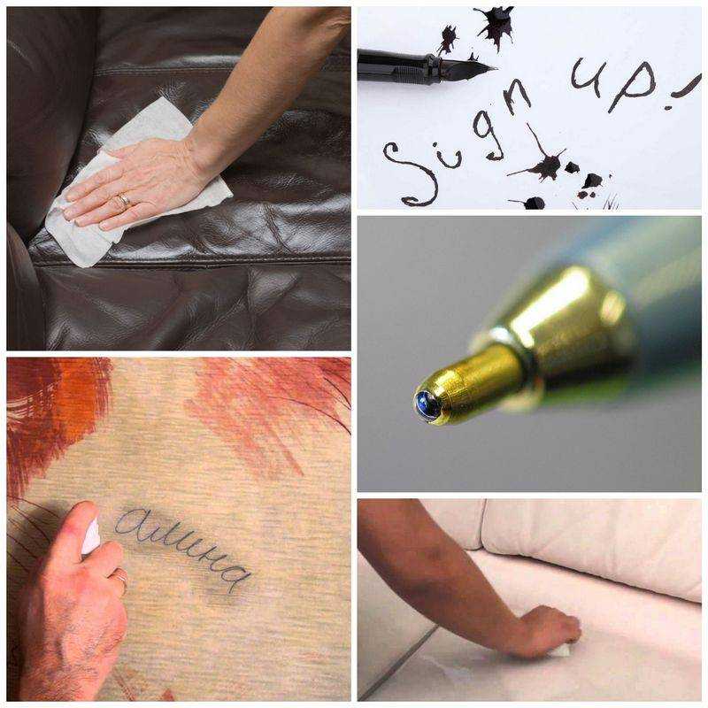 Чем отмыть ручку с дивана из ткани, кожзама, как удалить следы от гелевой и убрать от шариковой с экокожи, вывести с белой обивки?