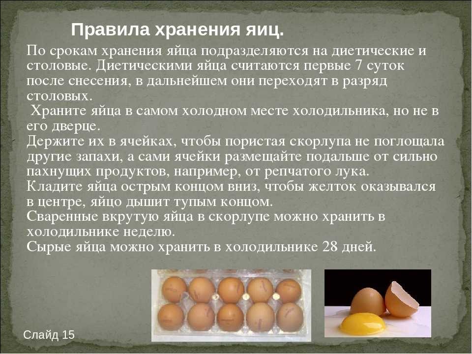 Сколько хранится разбитое сырое яйцо в холодильнике — сколько хранится, что делать, чем опасно