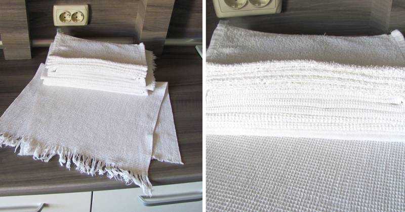 Как можно отстирать от жира и других загрязнений кухонные полотенца