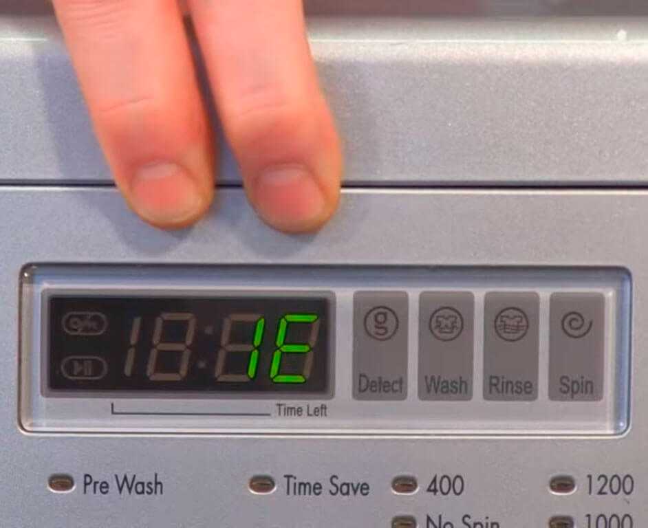 Что означают коды ошибок стиральных машин lg без дисплея?