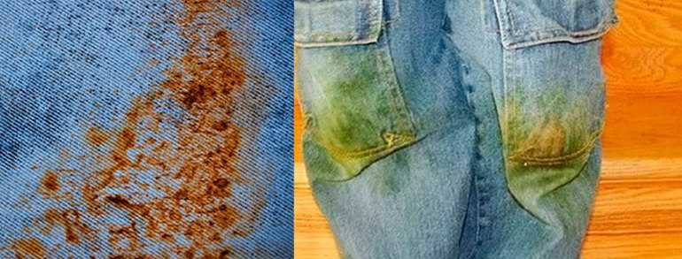 Как отстирать траву с джинсов дома – чем отстирать зеленые пятна
