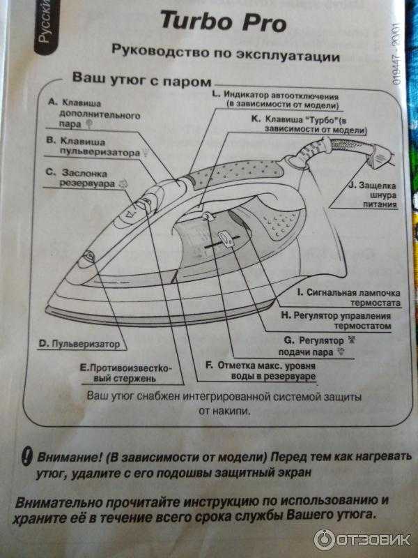 Несложная и понятная инструкция по применению к парогенератору тефаль на русском языке