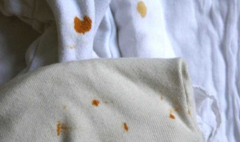 Как удалить пятна от ржавчины с белой ткани