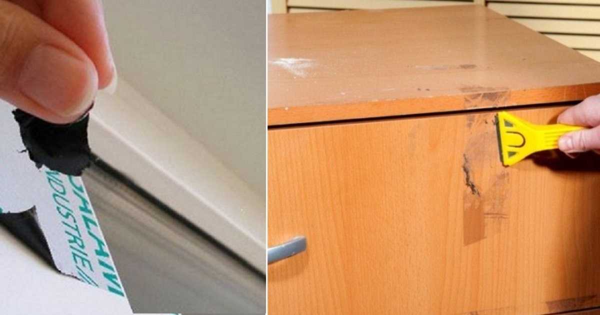 Как убрать следы от скотча на мебели, как удалить остатки двухстороннего с деревянной, полированной поверхности в домашних условиях?